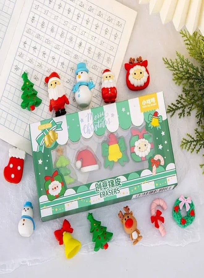 AMYCAUR Christmas Stylish 3D Santa Big Box Eraser Non-Toxic Smudge-Free Rubbers Cute Santa Erasers Christmas Gift for Kids Birthday Return Gift For Kids Santa Gift Set Stationery Gift for Kids (3 Pcs) - Image 5